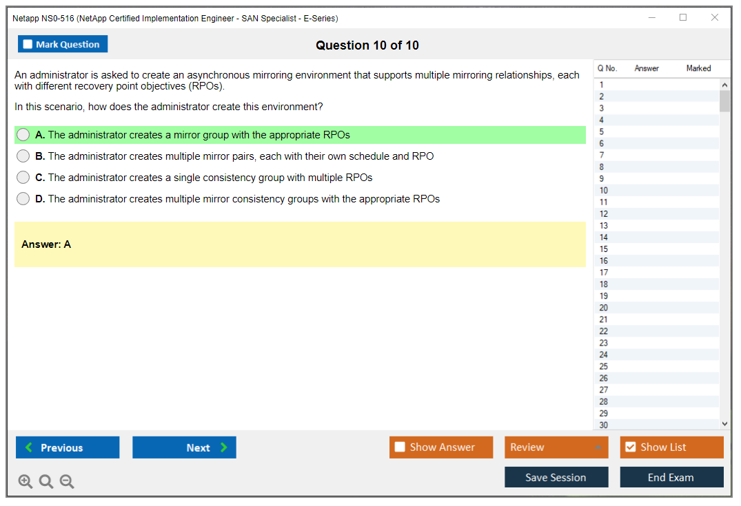 Netapp NS0-516 NetApp Certified Implementation Engineer - SAN Specialist - E-Series Practice test exam simulator test engine exam dumps questions answers Image 10