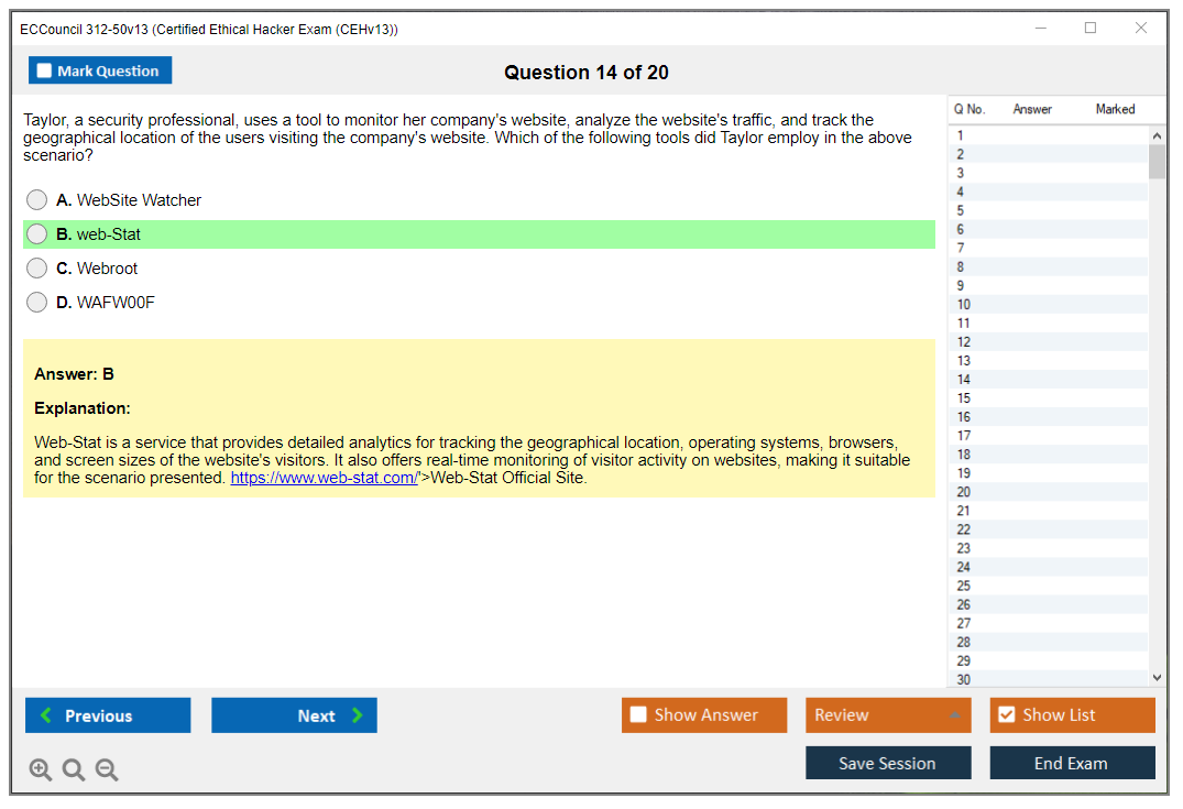 ECCouncil 312-50v13 Certified Ethical Hacker Exam (CEHv13) Practice test exam simulator test engine exam dumps questions answers Image 14