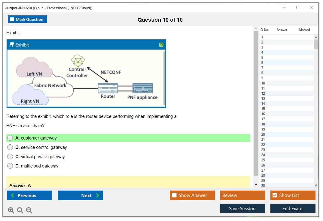 Juniper JN0-610 Cloud - Professional (JNCIP-Cloud) Practice test exam simulator test engine exam dumps questions answers Image 10