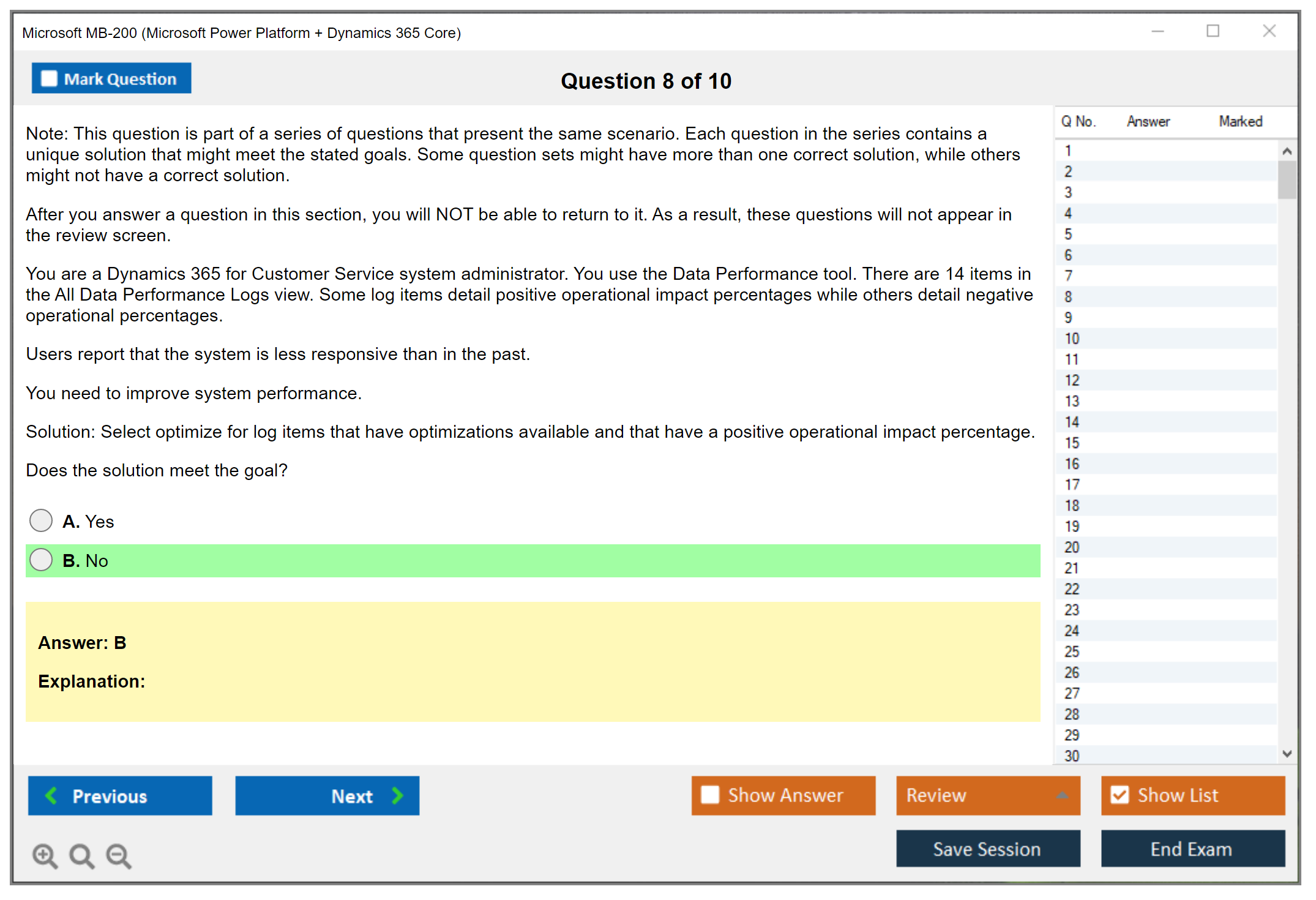 Microsoft MB-200 Microsoft Power Platform + Dynamics 365 Core Practice test exam simulator test engine exam dumps questions answers Image 8