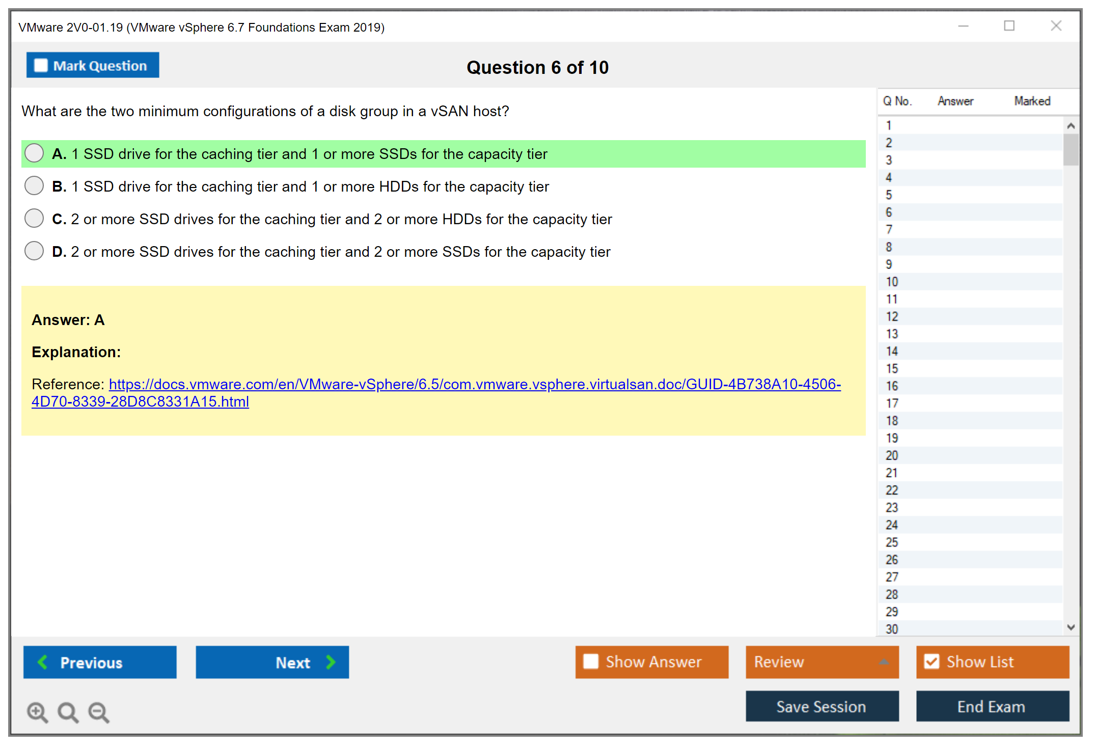 VMware 2V0-01.19 VMware vSphere 6.7 Foundations Exam 2019 Practice test exam simulator test engine exam dumps questions answers Image 6