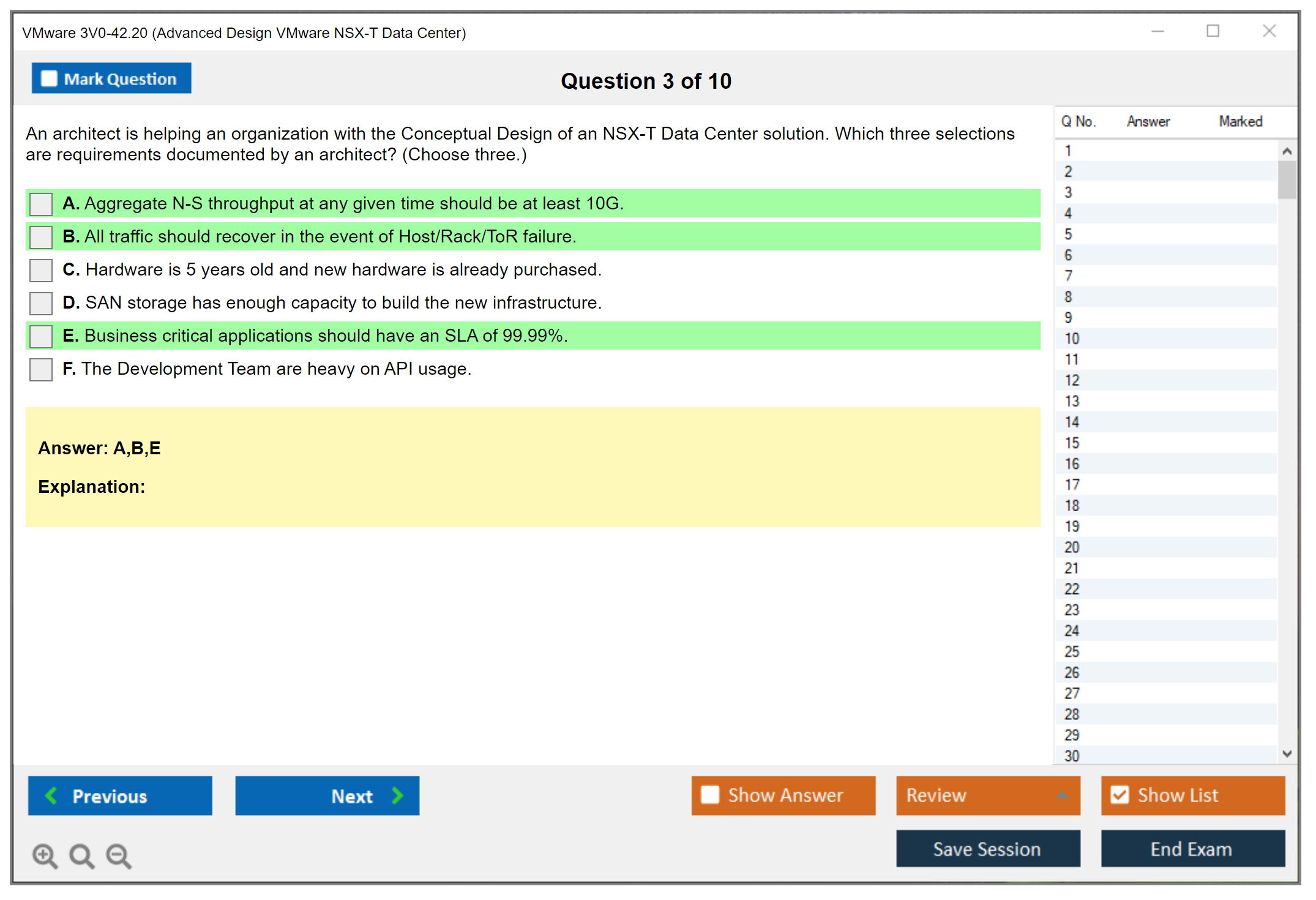 VMware 3V0-42.20 Advanced Design VMware NSX-T Data Center Practice test exam simulator test engine exam dumps questions answers Image 3