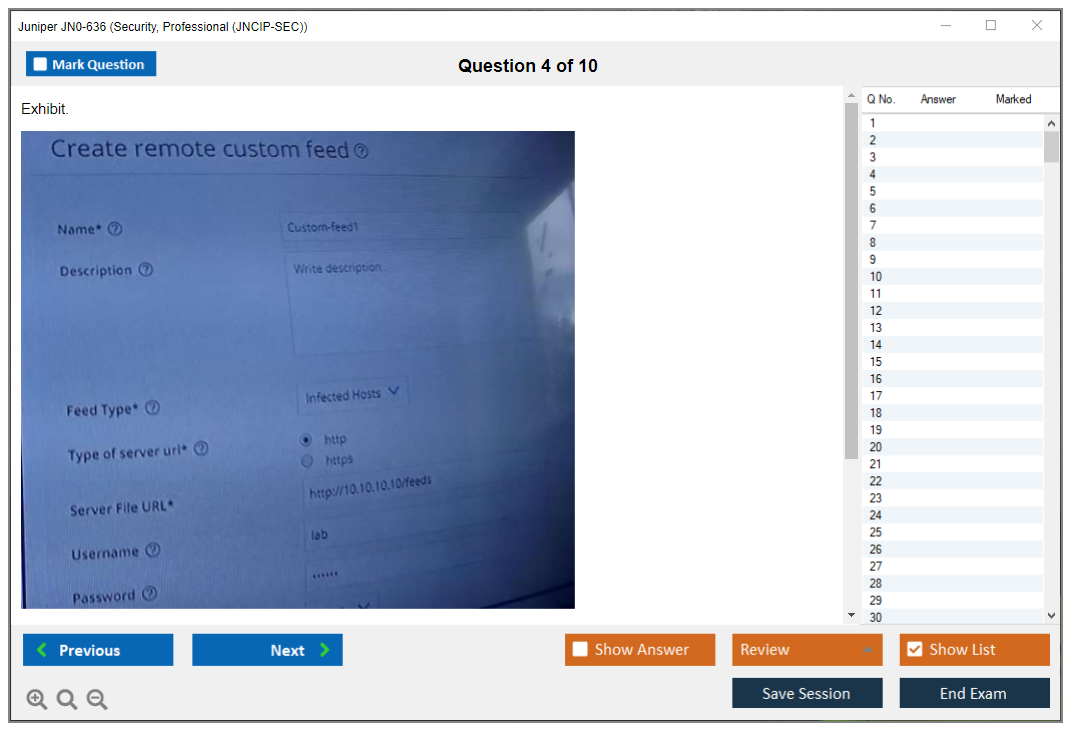 Juniper JN0-636 Security, Professional (JNCIP-SEC) Practice test exam simulator test engine exam dumps questions answers Image 4