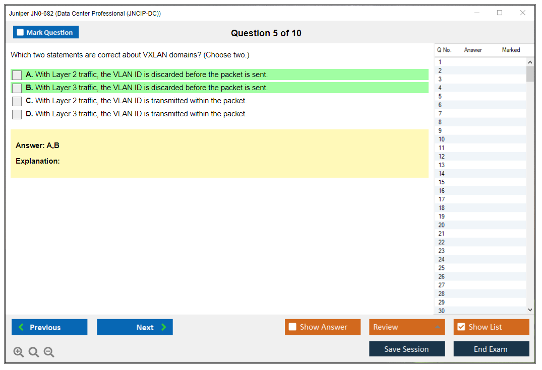 Juniper JN0-682 Data Center Professional (JNCIP-DC) Practice test exam simulator test engine exam dumps questions answers Image 5