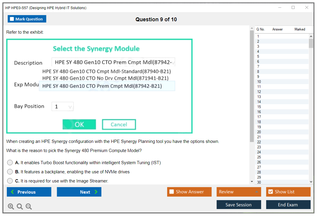 HP HPE0-S57 Designing HPE Hybrid IT Solutions Practice test exam simulator test engine exam dumps questions answers Image 9