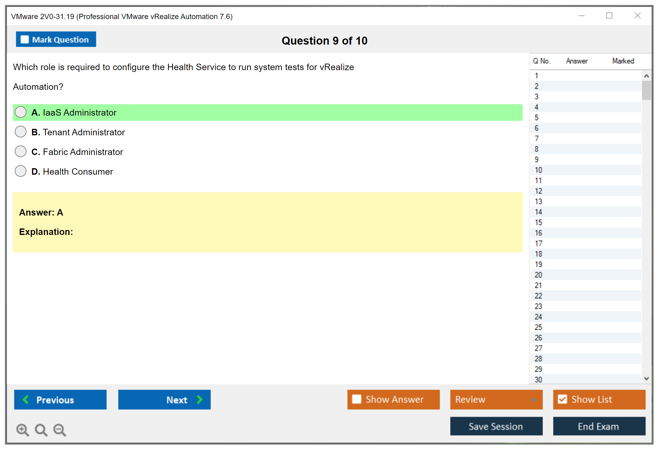 VMware 2V0-31.19 Professional VMware vRealize Automation 7.6 Practice test exam simulator test engine exam dumps questions answers Image 9