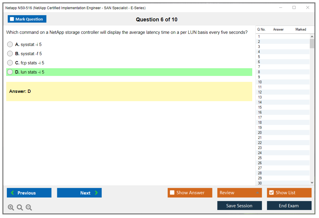Netapp NS0-516 NetApp Certified Implementation Engineer - SAN Specialist - E-Series Practice test exam simulator test engine exam dumps questions answers Image 6