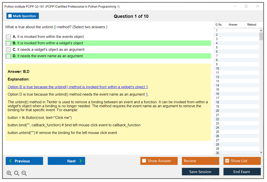 Python Institute PCPP-32-101 PCPP - Certified Professional in Python Programming 1 Practice test exam simulator test engine exam dumps questions answers Image 1