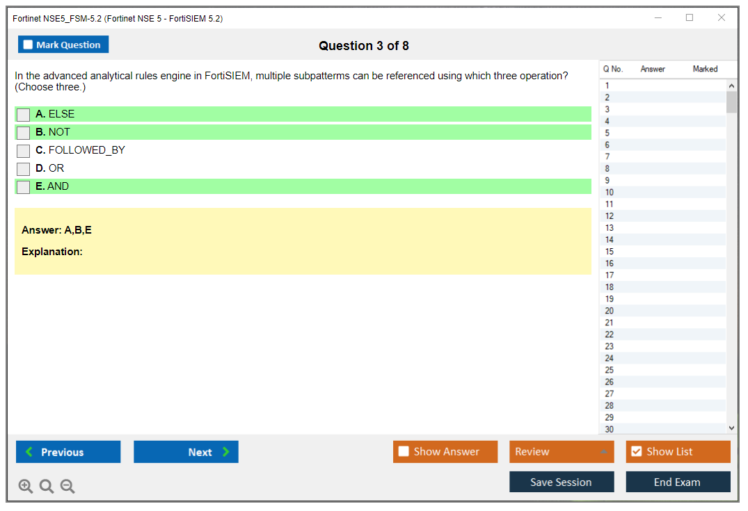 Fortinet NSE5_FSM-5.2 Fortinet NSE 5 - FortiSIEM 5.2 Practice test exam simulator test engine exam dumps questions answers Image 3