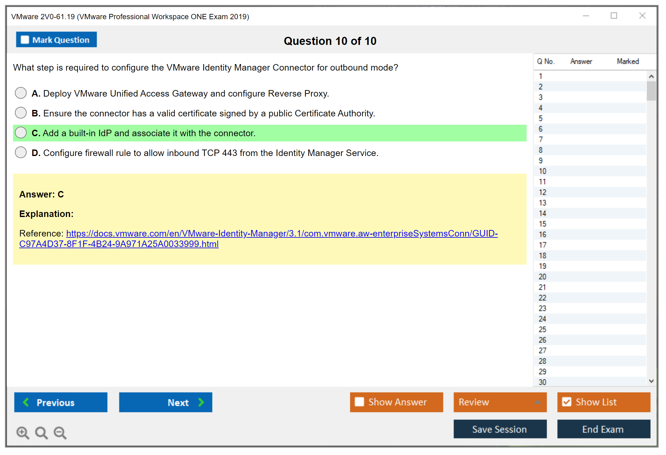 VMware 2V0-61.19 VMware Professional Workspace ONE Exam 2019 Practice test exam simulator test engine exam dumps questions answers Image 10