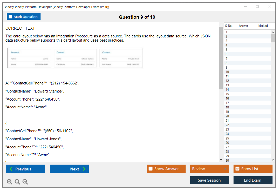 Vlocity Vlocity-Platform-Developer Vlocity Platform Developer Exam (v5.0) Practice test exam simulator test engine exam dumps questions answers Image 9