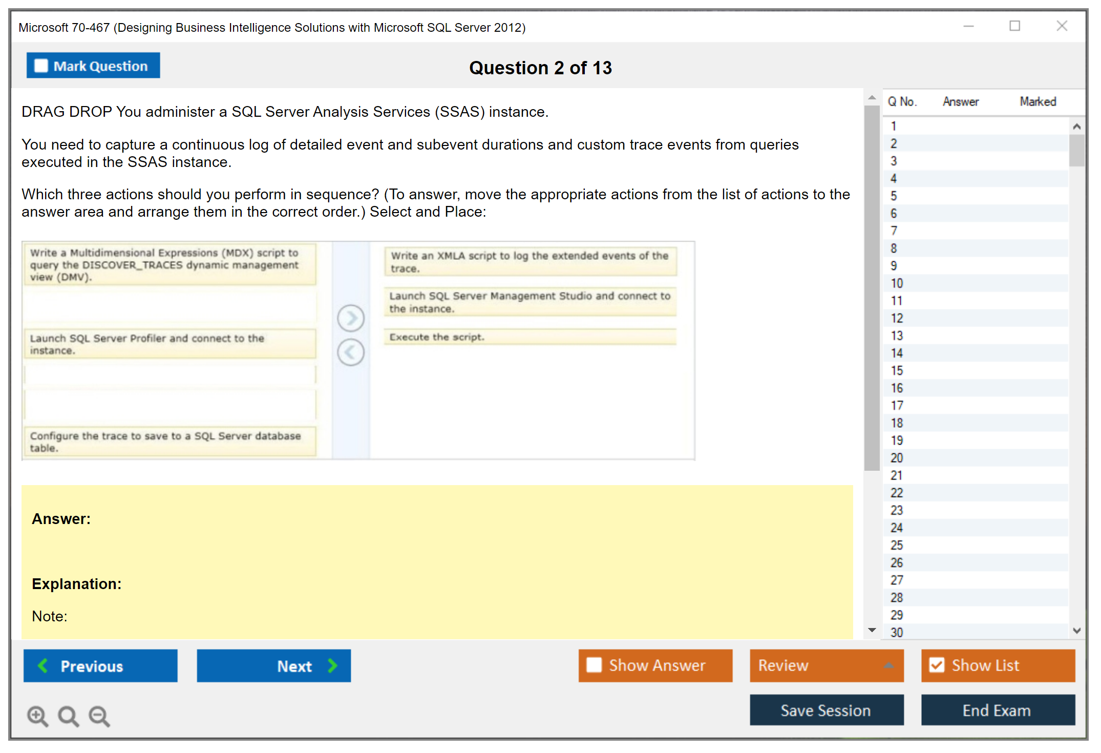 Microsoft 70-467 Designing Business Intelligence Solutions with Microsoft SQL Server 2012 Practice test exam simulator test engine exam Prep practice test questions answers Image 2