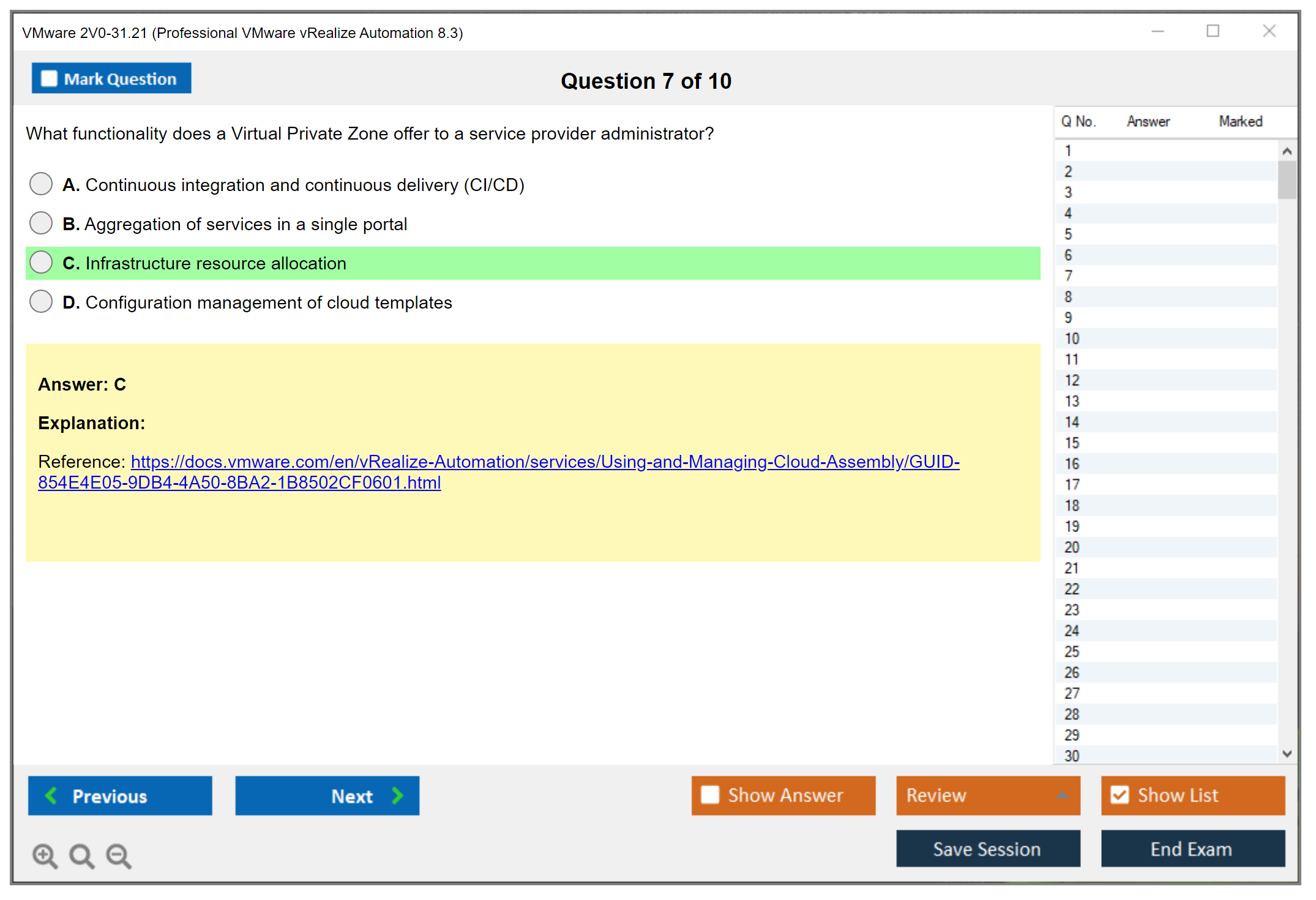 VMware 2V0-31.21 Professional VMware vRealize Automation 8.3 Practice test exam simulator test engine exam dumps questions answers Image 7