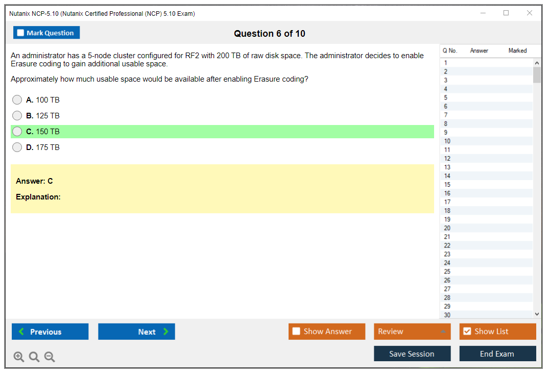 Nutanix NCP-5.10 Nutanix Certified Professional (NCP) 5.10 Exam Practice test exam simulator test engine exam dumps questions answers Image 6