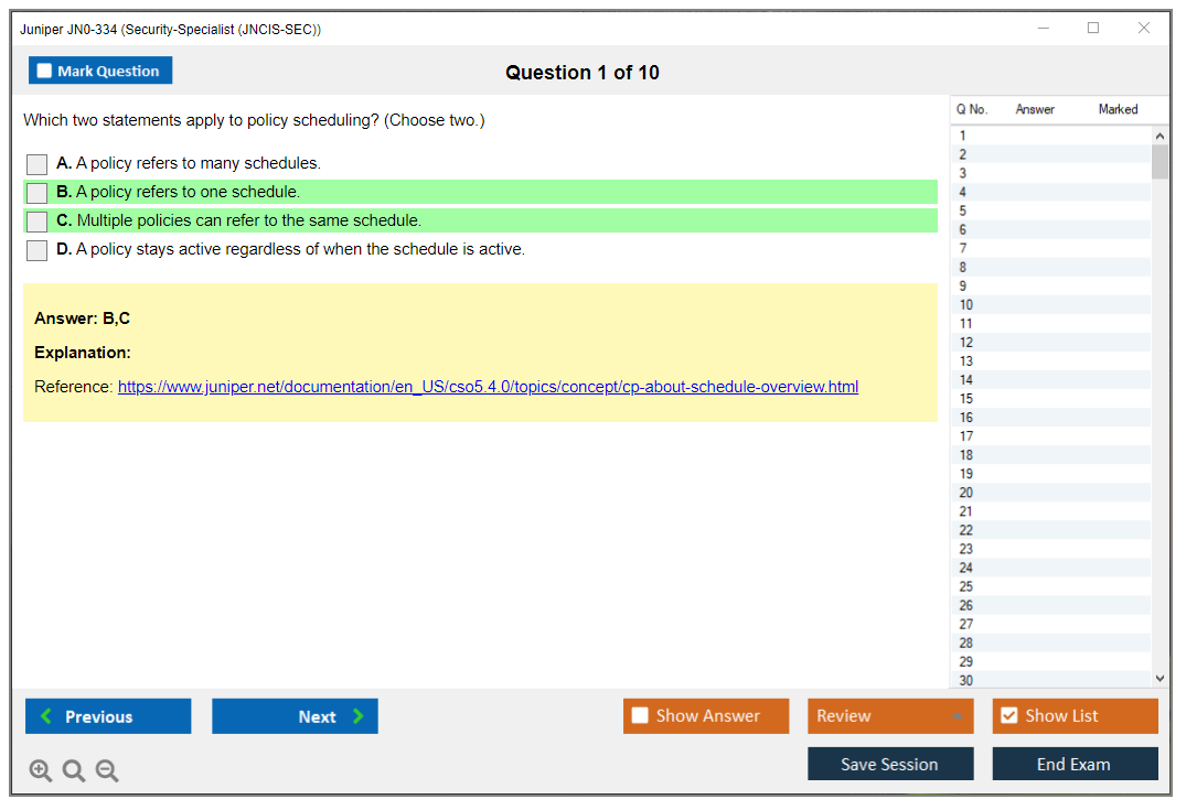 Juniper JN0-334 Security-Specialist (JNCIS-SEC) Practice test exam simulator test engine exam dumps questions answers Image 1