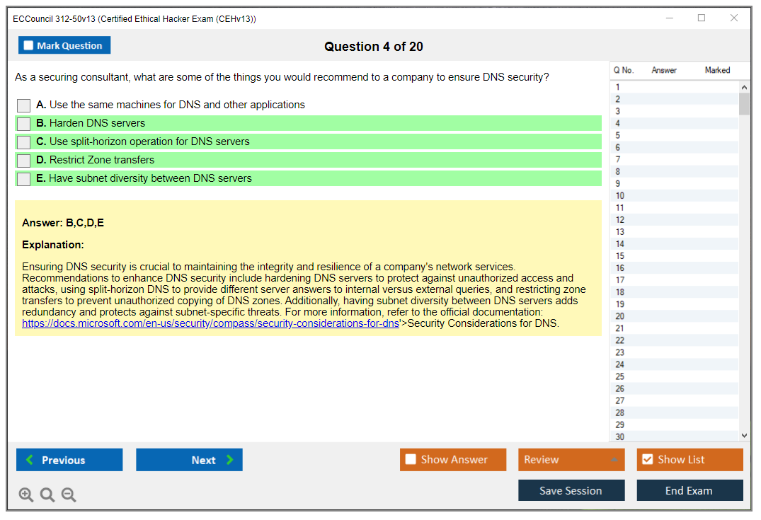 ECCouncil 312-50v13 Certified Ethical Hacker Exam (CEHv13) Practice test exam simulator test engine exam dumps questions answers Image 4
