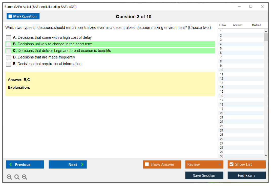 Scrum SAFe-Agilist SAFe Agilist - Leading SAFe (SA 6.0) Practice test exam simulator test engine exam dumps questions answers Image 3