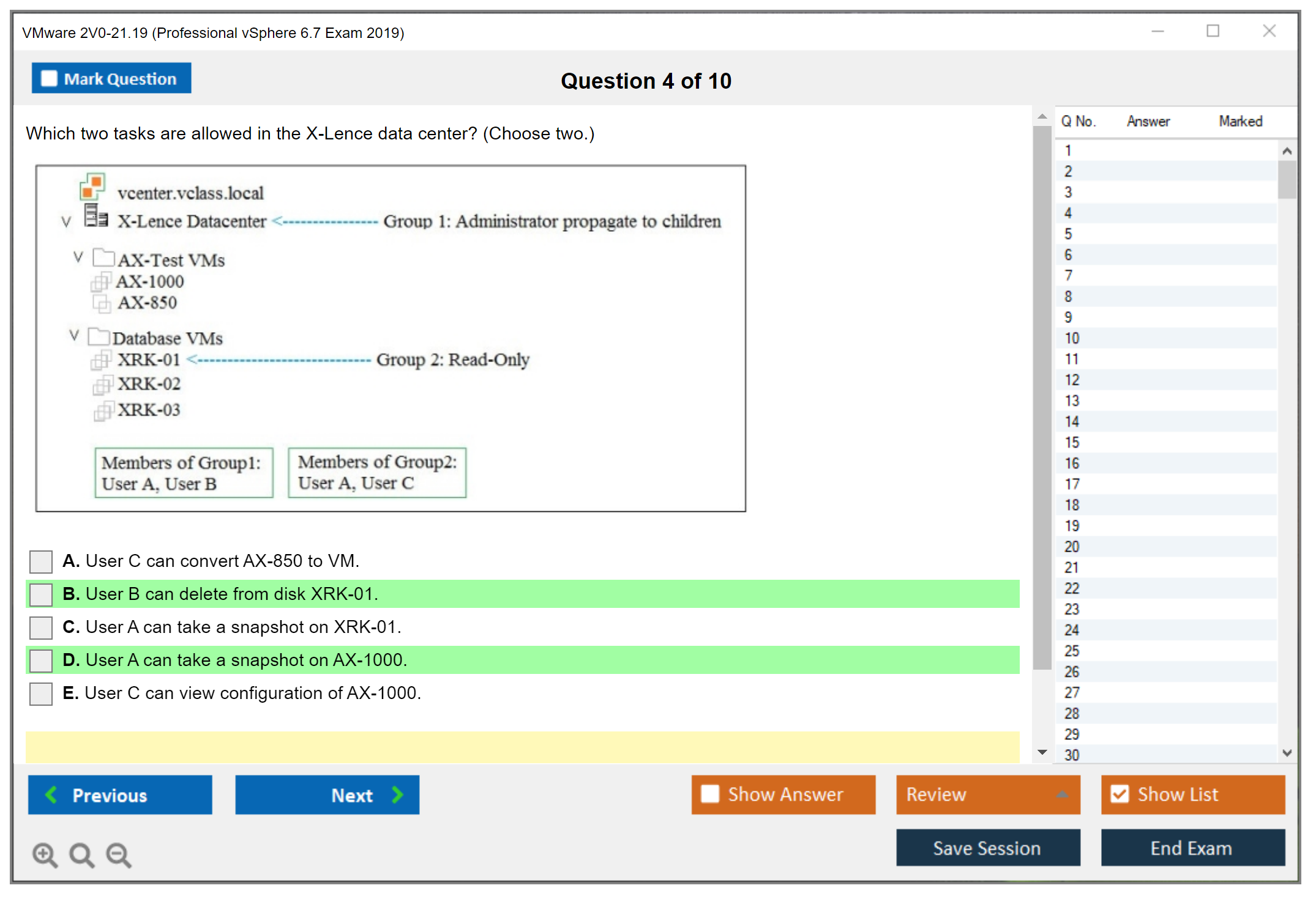 VMware 2V0-21.19 Professional vSphere 6.7 Exam 2019 Practice test exam simulator test engine exam dumps questions answers Image 4