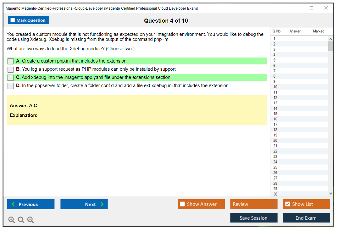 Magento Magento-Certified-Professional-Cloud-Developer Magento Certified Professional Cloud Developer Exam Practice test exam simulator test engine exam dumps questions answers Image 4