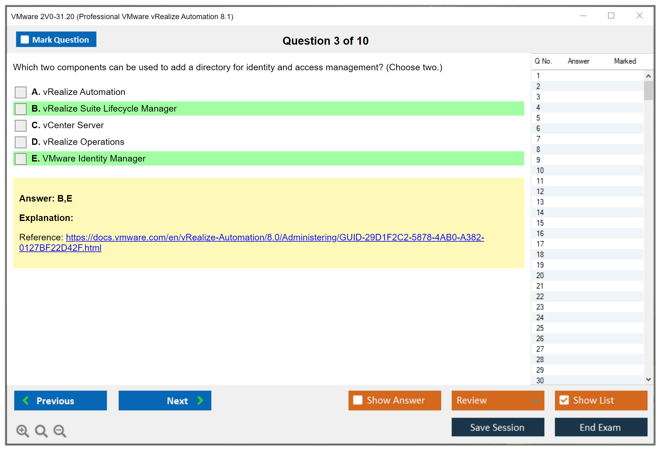 VMware 2V0-31.20 Professional VMware vRealize Automation 8.1 Practice test exam simulator test engine exam dumps questions answers Image 3