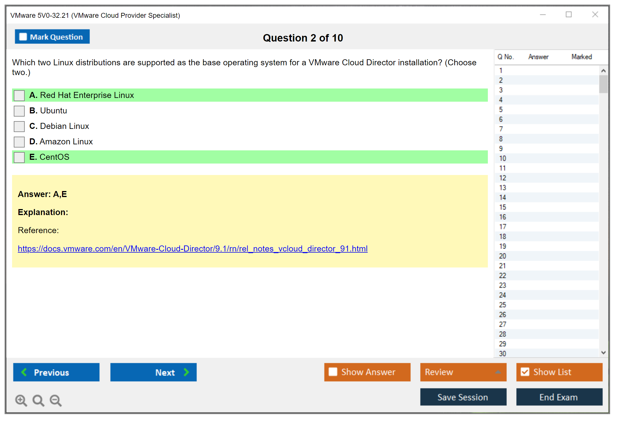 VMware 5V0-32.21 VMware Cloud Provider Specialist Practice test exam simulator test engine exam dumps questions answers Image 2