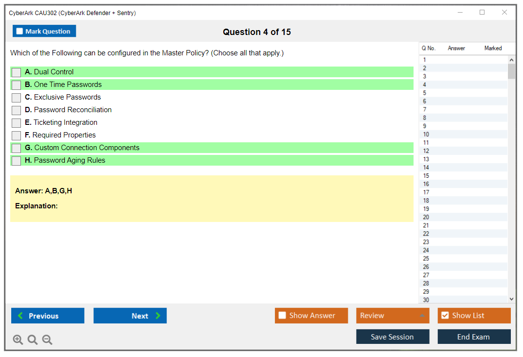 CyberArk CAU302 CyberArk Defender + Sentry Practice test exam simulator test engine exam dumps questions answers Image 4