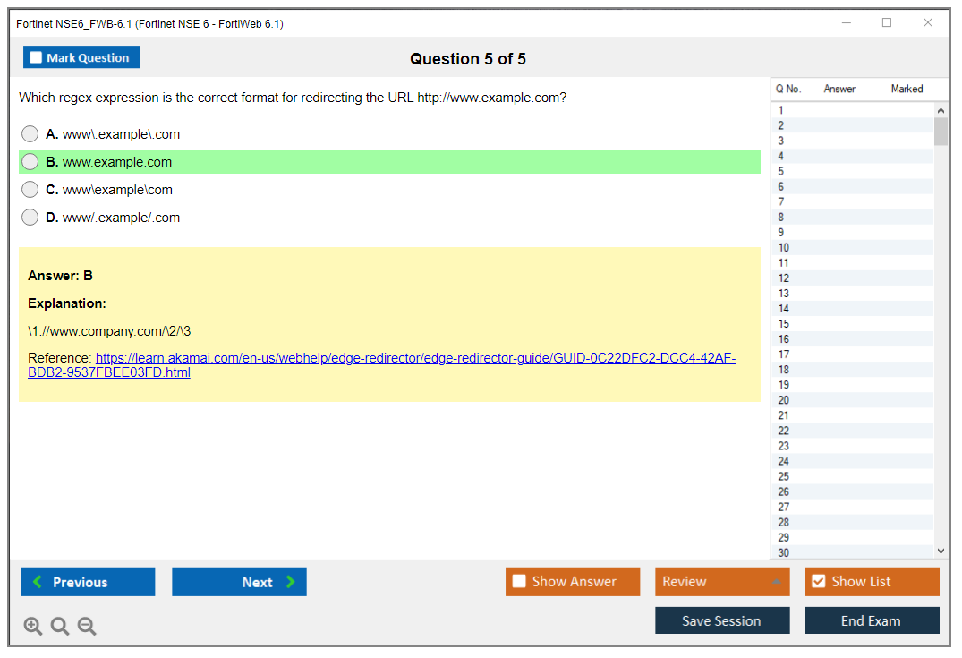 Fortinet NSE6_FWB-6.1 Fortinet NSE 6 - FortiWeb 6.1 Practice test exam simulator test engine exam dumps questions answers Image 5