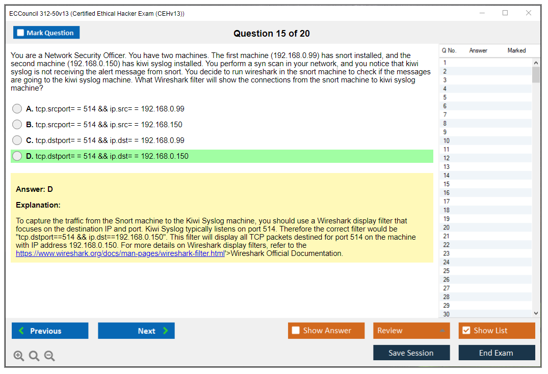 ECCouncil 312-50v13 Certified Ethical Hacker Exam (CEHv13) Practice test exam simulator test engine exam dumps questions answers Image 15