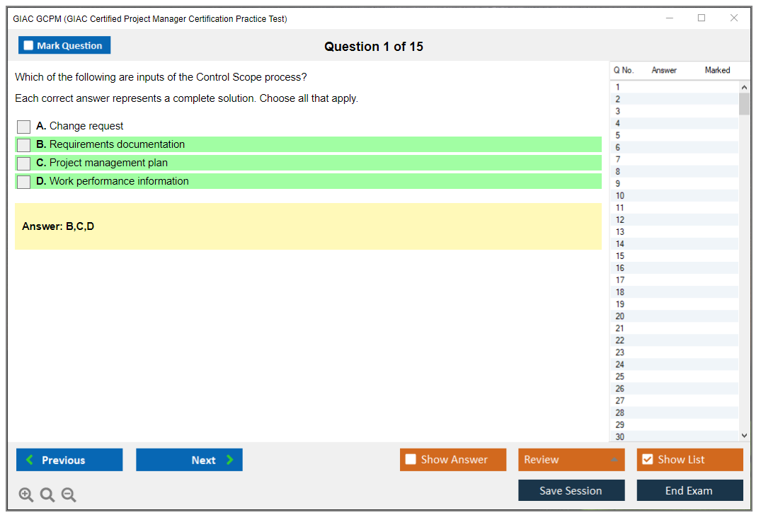 GIAC GCPM GIAC Certified Project Manager Certification Practice Test Practice test exam simulator test engine exam dumps questions answers Image 1