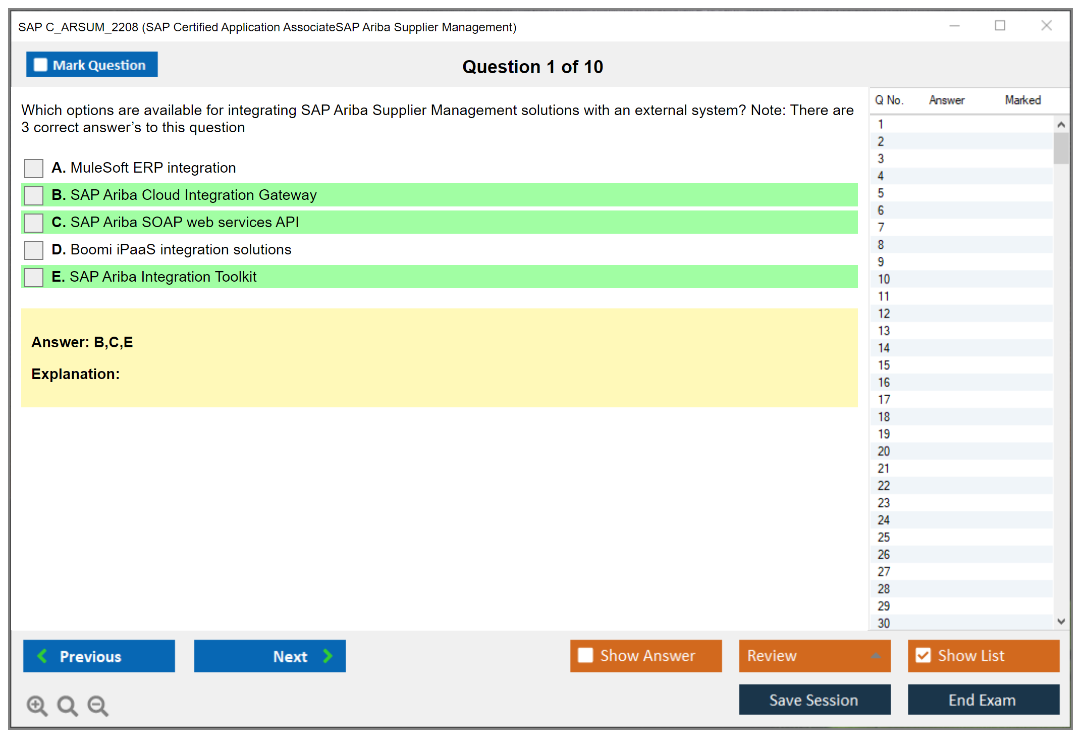 SAP C_ARSUM_2208 SAP Certified Application AssociateSAP Ariba Supplier Management Practice test exam simulator test engine exam dumps questions answers Image 1