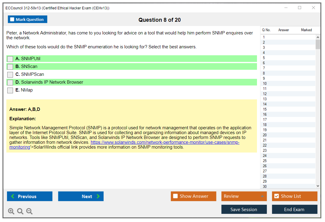 ECCouncil 312-50v13 Certified Ethical Hacker Exam (CEHv13) Practice test exam simulator test engine exam dumps questions answers Image 8