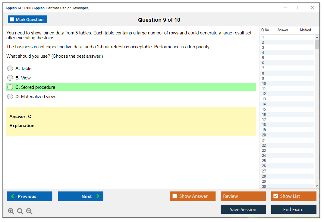 Appian ACD200 Appian Certified Senior Developer Practice test exam simulator test engine exam dumps questions answers Image 9
