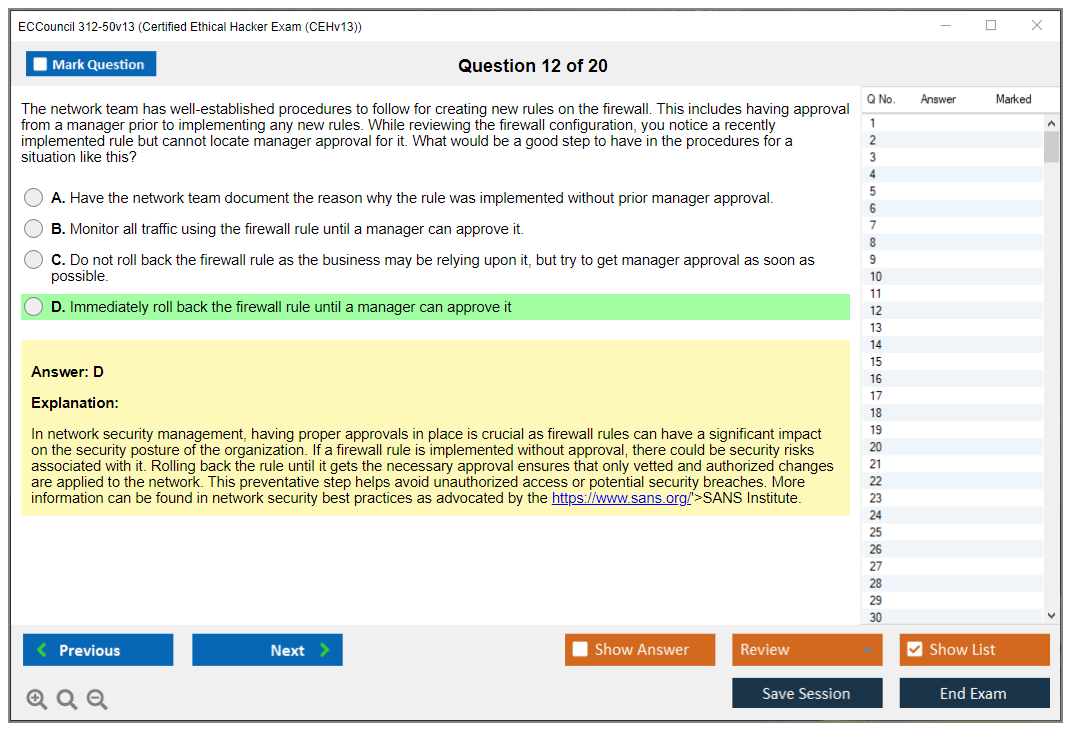 ECCouncil 312-50v13 Certified Ethical Hacker Exam (CEHv13) Practice test exam simulator test engine exam dumps questions answers Image 12