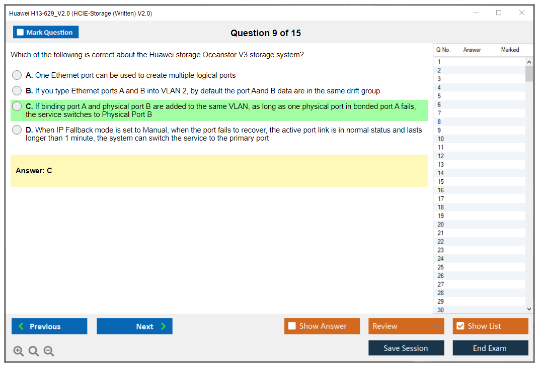 Huawei H13-629_V2.0 HCIE-Storage (Written) V2.0 Practice test exam simulator test engine exam dumps questions answers Image 9