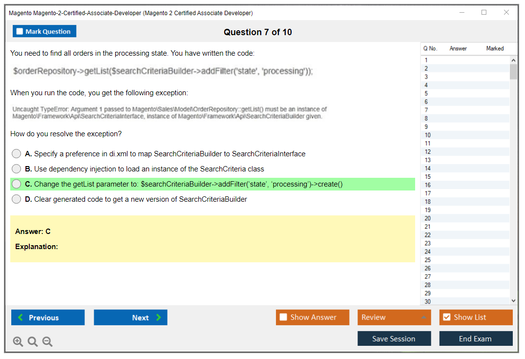 Magento Magento-2-Certified-Associate-Developer Magento 2 Certified Associate Developer Exam Practice test exam simulator test engine exam dumps questions answers Image 7