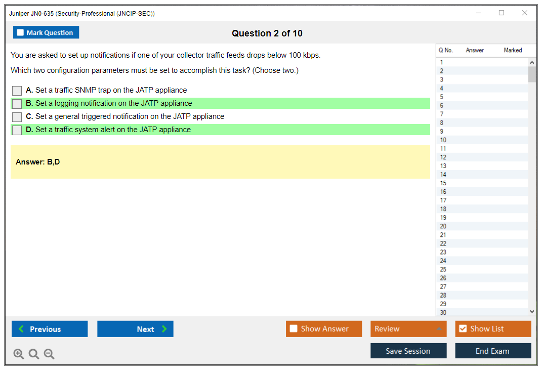 Juniper JN0-635 Security-Professional (JNCIP-SEC) Practice test exam simulator test engine exam dumps questions answers Image 2
