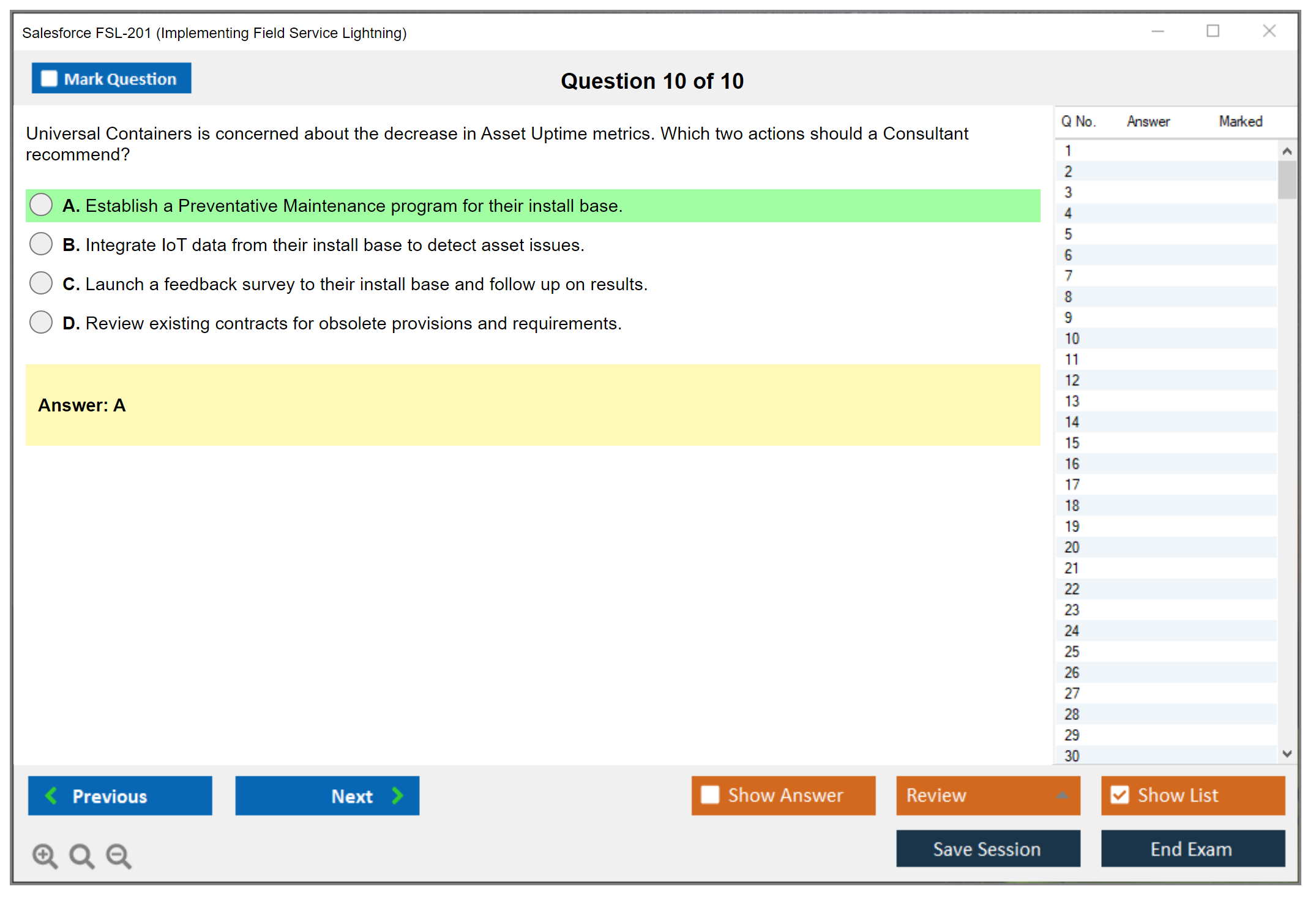 Salesforce FSL-201 Salesforce - Implementing Field Service Lightning Practice test exam simulator test engine exam dumps questions answers Image 10