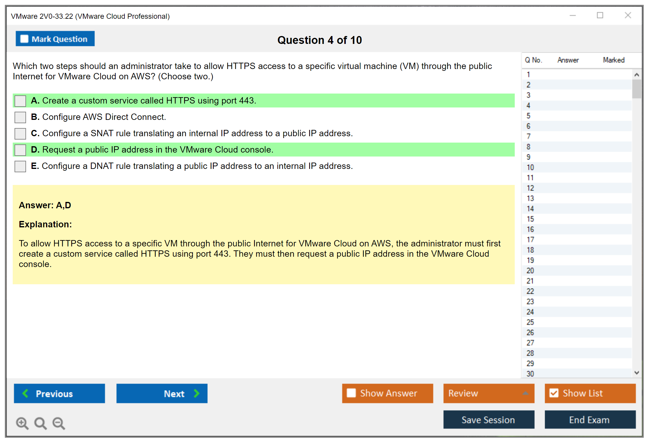 VMware 2V0-33.22 VMware Cloud Professional Practice test exam simulator test engine exam dumps questions answers Image 4