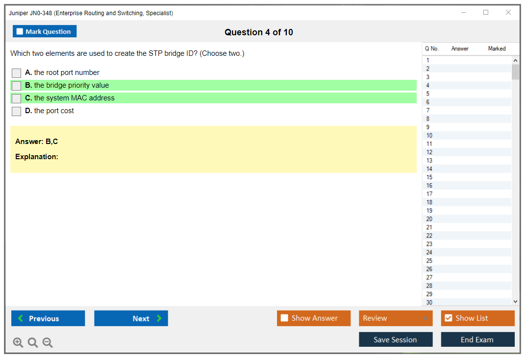 Juniper JN0-348 Enterprise Routing and Switching, Specialist Practice test exam simulator test engine exam dumps questions answers Image 4