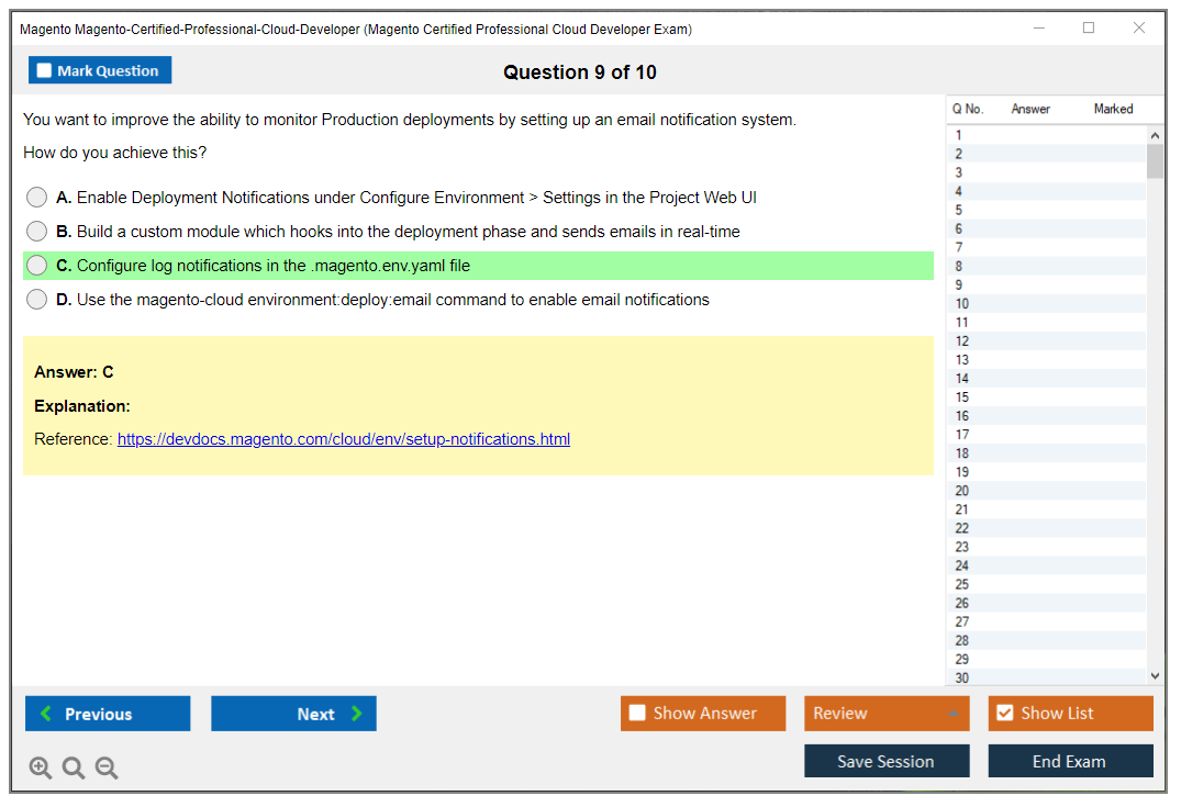 Magento Magento-Certified-Professional-Cloud-Developer Magento Certified Professional Cloud Developer Exam Practice test exam simulator test engine exam dumps questions answers Image 9