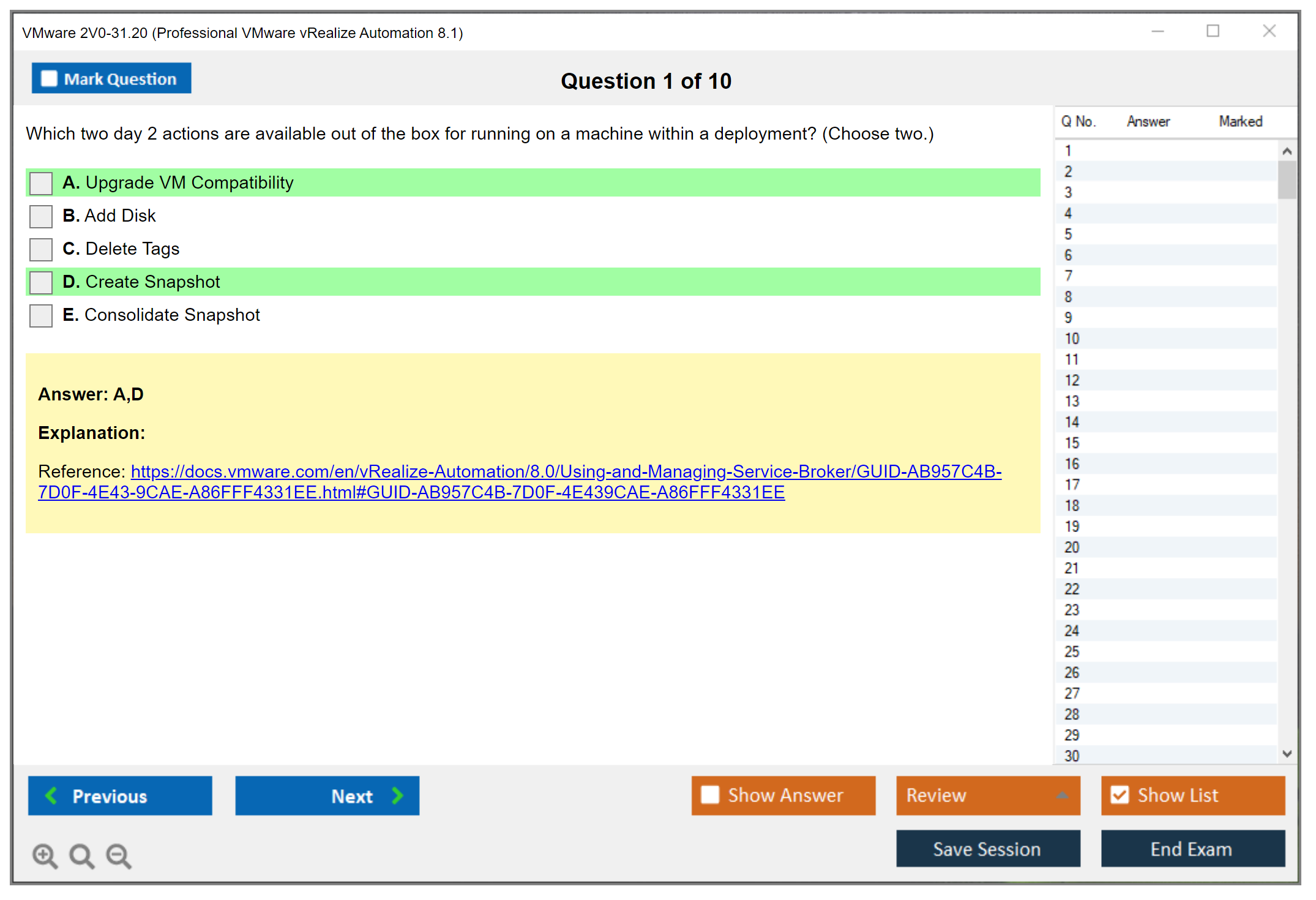 VMware 2V0-31.20 Professional VMware vRealize Automation 8.1 Practice test exam simulator test engine exam dumps questions answers Image 1