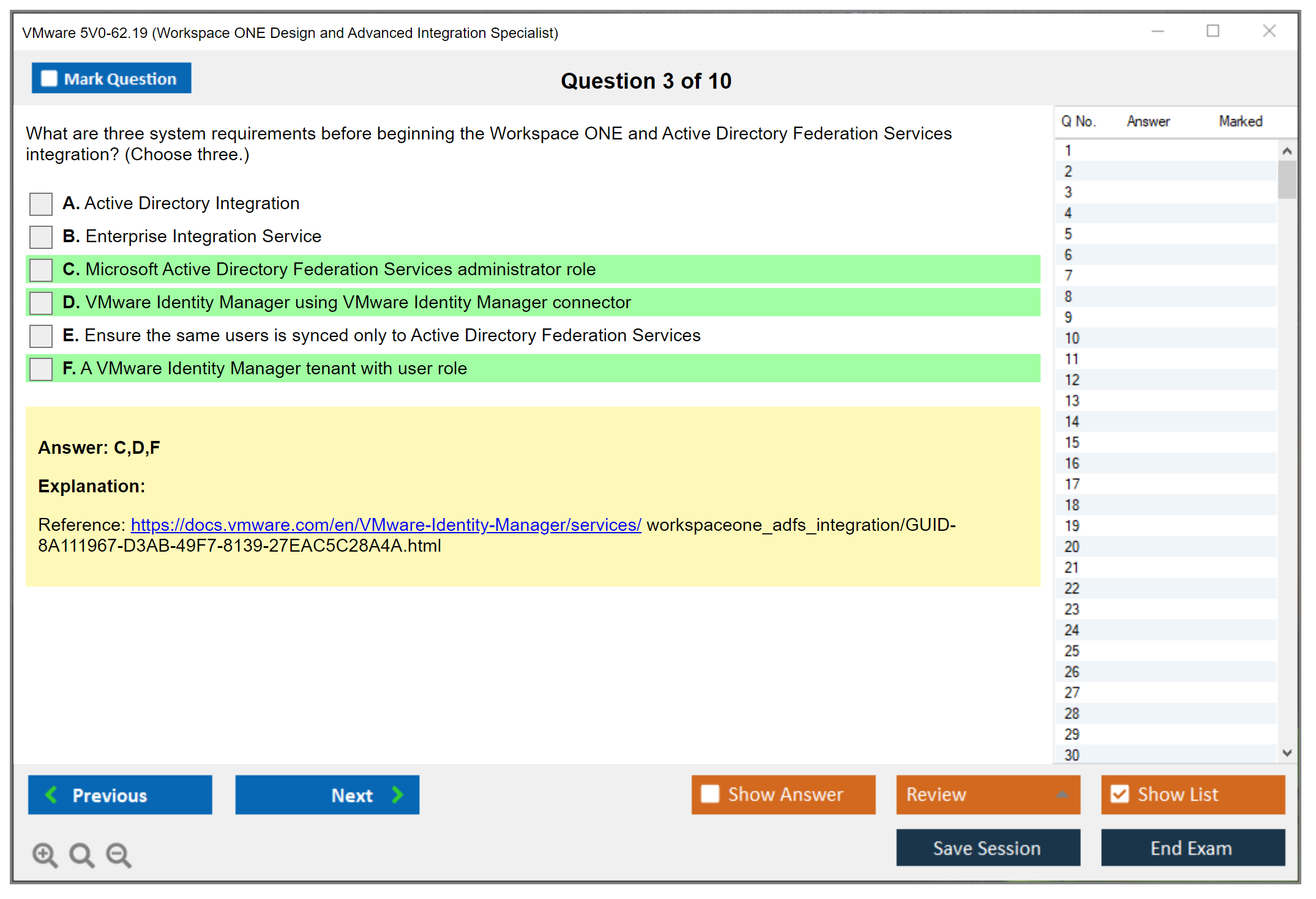 VMware 5V0-62.19 Workspace ONE Design and Advanced Integration Specialist Practice test exam simulator test engine exam dumps questions answers Image 3