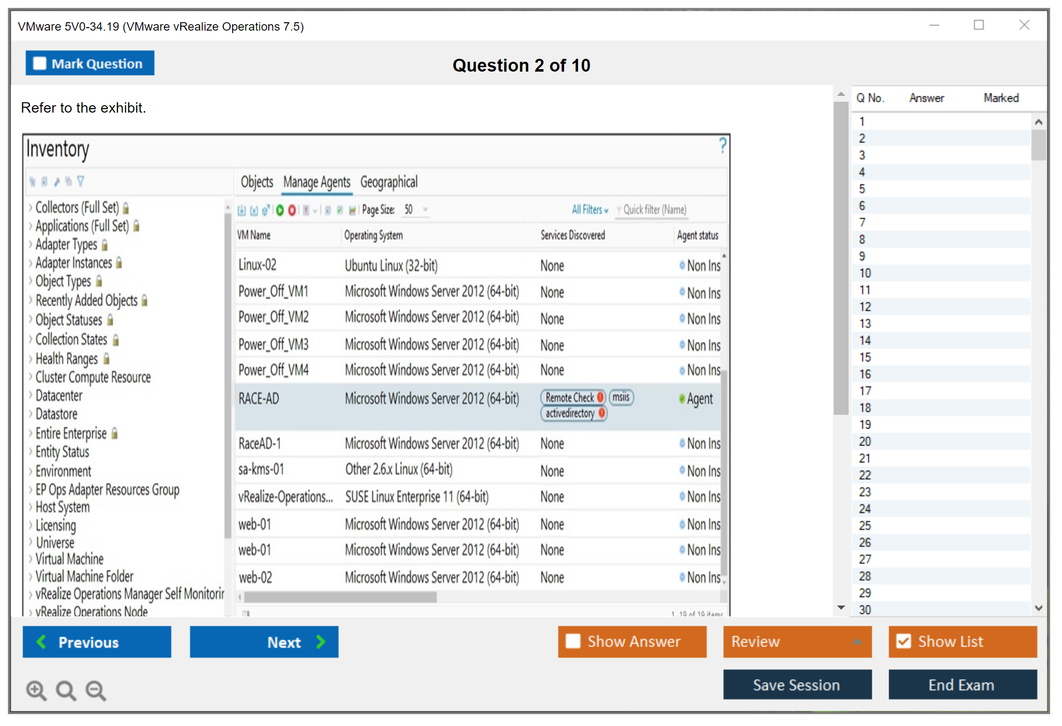 VMware 5V0-34.19 VMware vRealize Operations 7.5 Practice test exam simulator test engine exam dumps questions answers Image 2