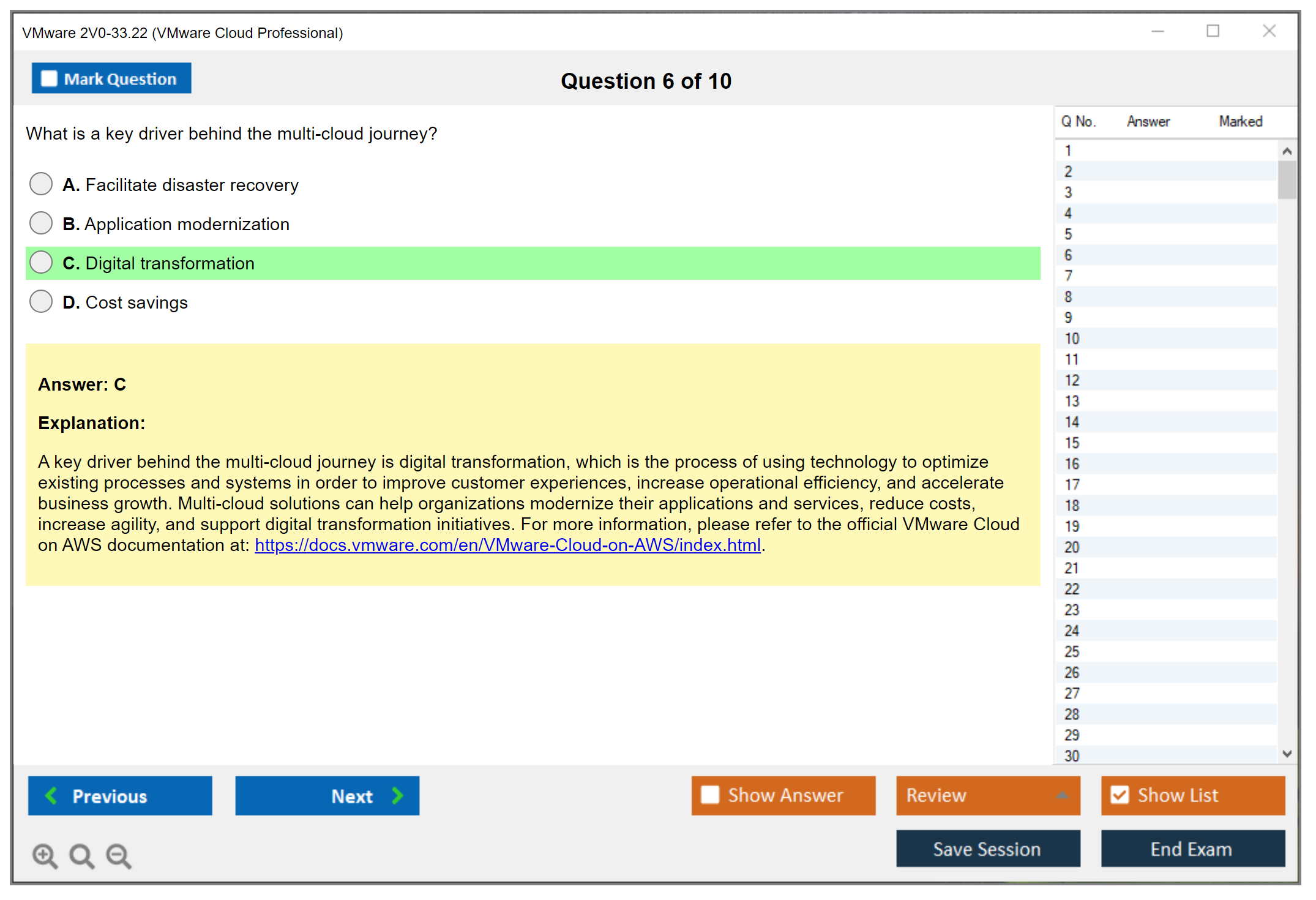 VMware 2V0-33.22 VMware Cloud Professional Practice test exam simulator test engine exam dumps questions answers Image 6