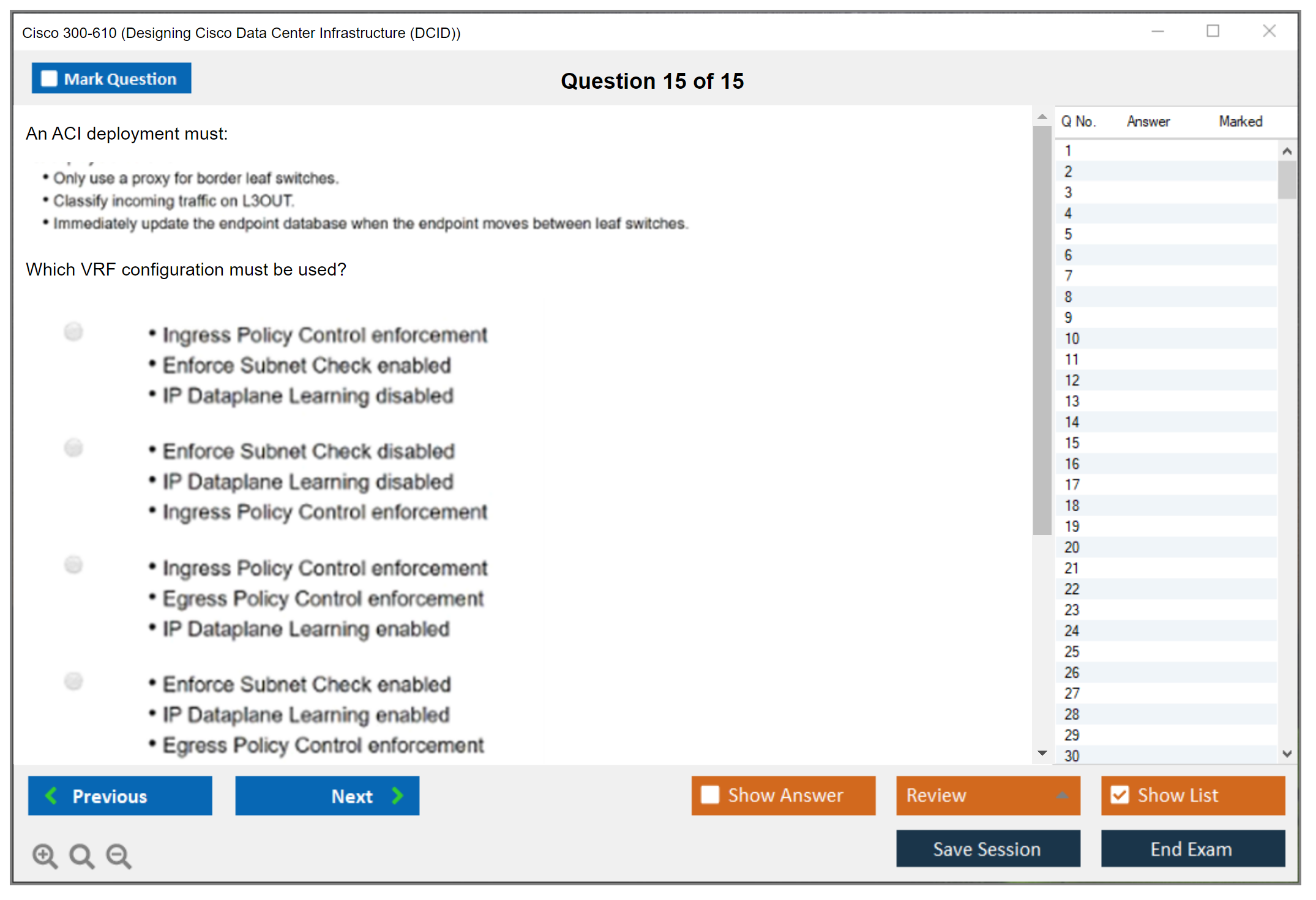 Cisco 300-610 Designing Cisco Data Center Infrastructure (DCID) Practice test exam simulator test engine exam dumps questions answers Image 15