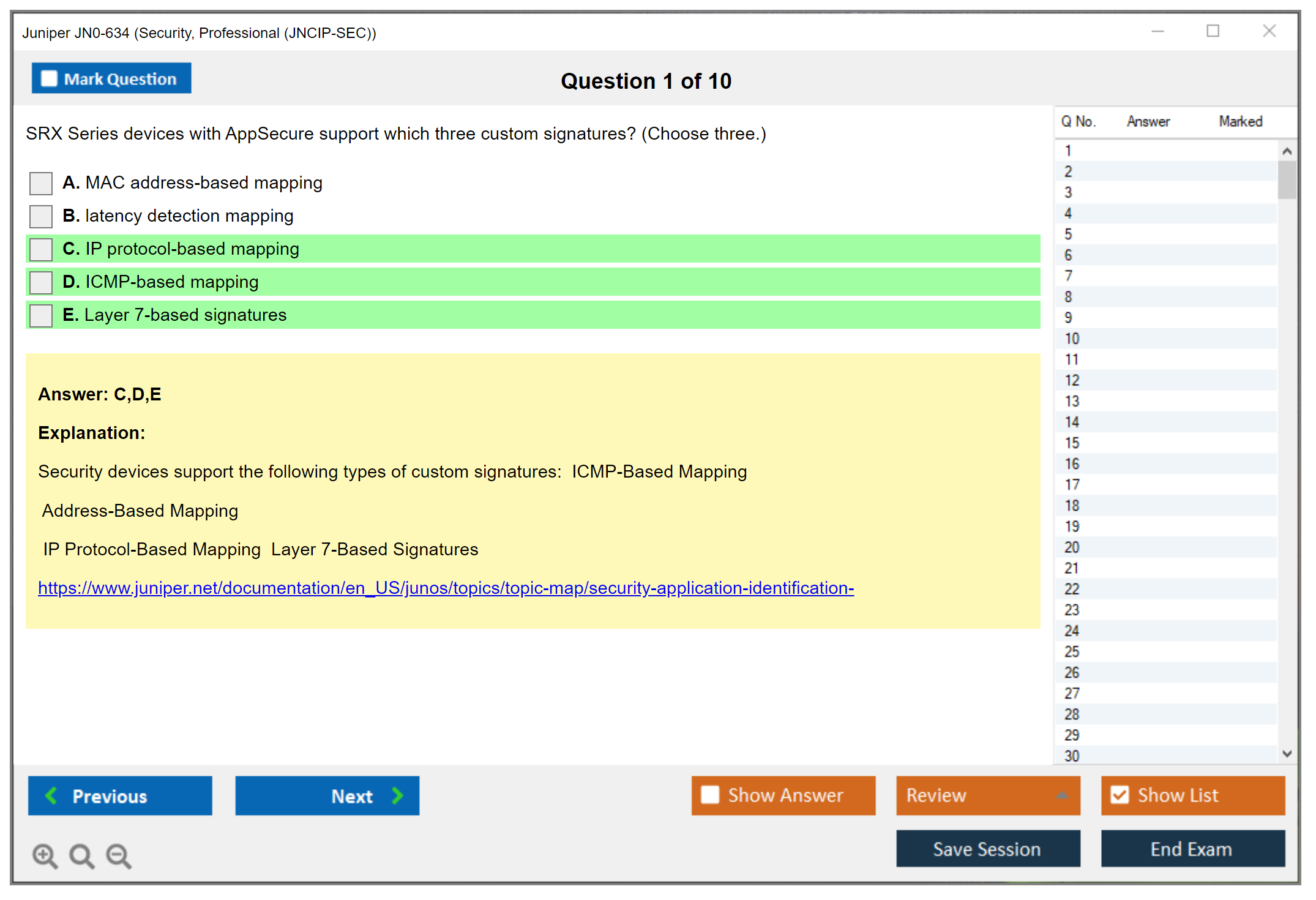 Juniper JN0-634 Security, Professional (JNCIP-SEC) Practice test exam simulator test engine exam dumps questions answers Image 1