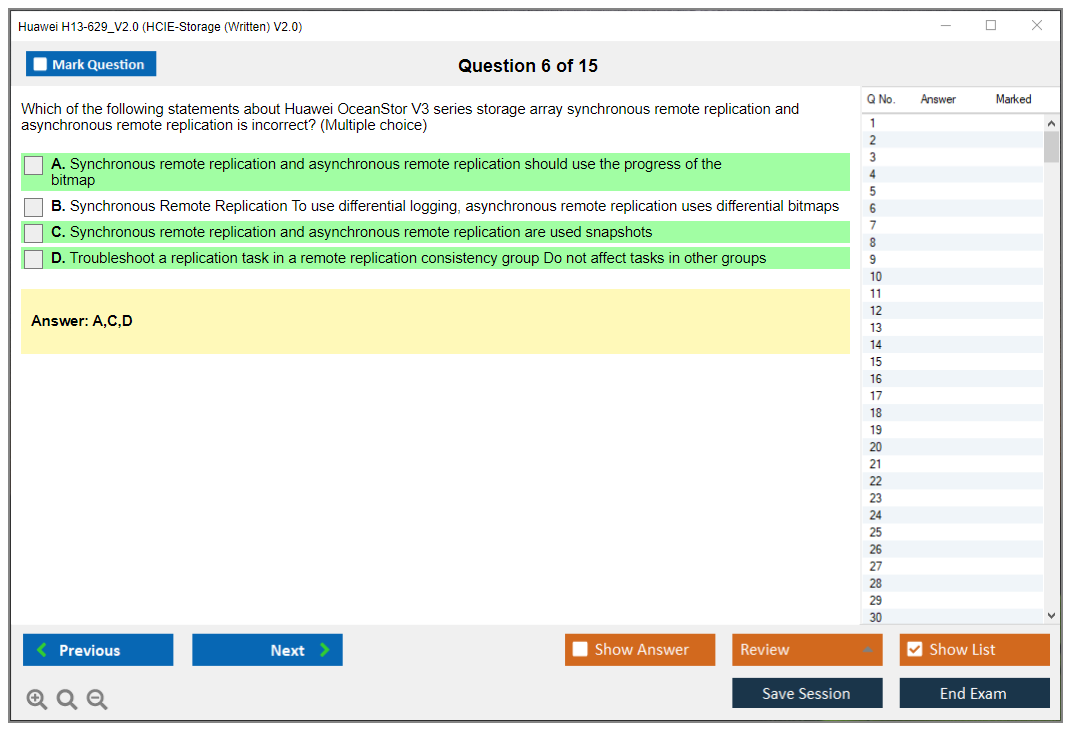 Huawei H13-629_V2.0 HCIE-Storage (Written) V2.0 Practice test exam simulator test engine exam dumps questions answers Image 6