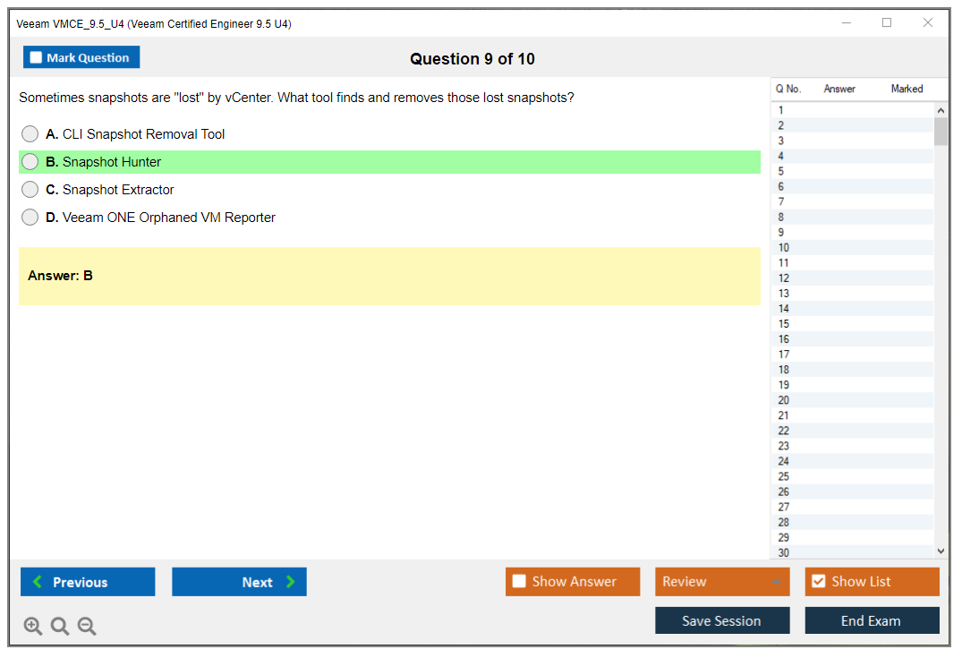 Veeam VMCE_9.5_U4 Veeam Certified Engineer 9.5 U4 Practice test exam simulator test engine exam dumps questions answers Image 9