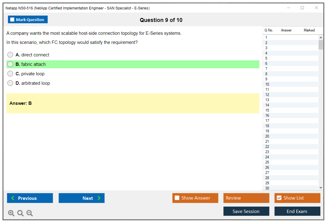 Netapp NS0-516 NetApp Certified Implementation Engineer - SAN Specialist - E-Series Practice test exam simulator test engine exam dumps questions answers Image 9