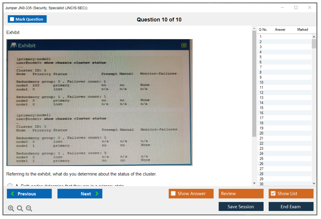 Juniper JN0-335 Security, Specialist (JNCIS-SEC) Practice test exam simulator test engine exam dumps questions answers Image 10